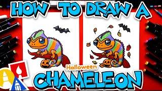 How To Draw A Halloween Chameleon