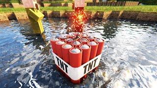 Ultra Realistic Water Vs TNT in Minecraft