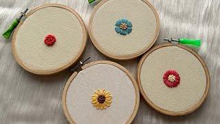 Hand Embroidery Flowers compilation  Easy Flower Embroidery by Gossamer 