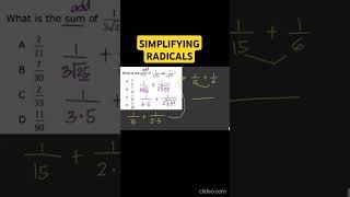 SIMPLIFYING RADICALS #maths #mathematics #educational #education