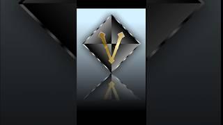V Text logo Design in CorelDRAW | CorelDRAW tutorial | Graphic Design CorelDRAW  #vce