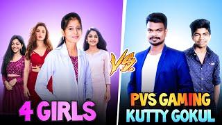  KUTTY GOKUL X PVS VS 4 PRO GIRLS CALLED ME NOOB CLASH SQUAD TRICKS IN TAMIL || FREE FIRE INDIA