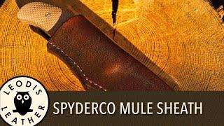 Leather Pouch Sheath for a Spyderco Mule