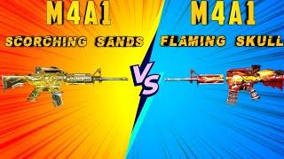 M4A1 Scorching Sands Vs M4A1 Flaming Skull | Garena Free Fire #Shorts