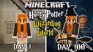 I Played For 100 DAYS in Minecraft HARRY POTTER wizarding world... And here’s what happened