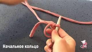 Начальное кольцо. Скользящая петля.Crochet magic circle (adjustable ring or magic loop)