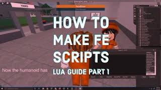 ROBLOX Exploiting how to write FE Scripts etc and more.