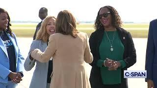 KAMALA HARRIS arrives in Atlanta Georgia for campaign rally (11-2-2024)