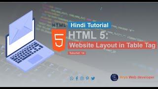 HTML5:  Website Layout in HTML Table tag.