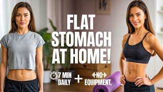 Best Flat stomach workout at home| 7 Minute Belly Fat Burn No Equipment|Flat Tummy workout U Can Do