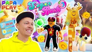 Sugar Rush Прыгаем по облакам из зефира и шоколада в Roblox