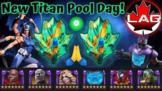 NEW TITAN CRYSTAL OPENING!! Exciting Pool Change Day! 7Crystals!! - Marvel Contest of Champions