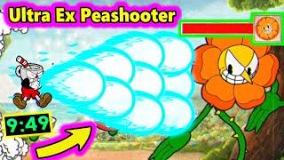 Cuphead + DLC - All Bosses Speedrun Using Ultra Ex Peashooter (Healthbars Included)