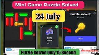 24 JulyNew Hamster Kombat Mini Game PuzzLE SoLVED EASiLY||How To ComPlete Mini Game Hamster Kombat