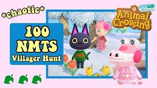 100 NMT Villager Hunt AND THEN THIS HAPPENED... | Animal Crossing New Horizons