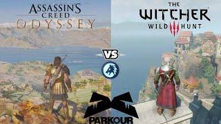 Assasins Creed Odyssey vs Witcher 3 | Parkour comparison | Forever Gaming