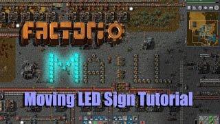 Factorio Moving LED sign tutorial (simple)