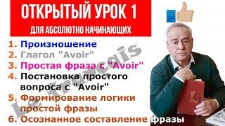 Французский язык с нуля: Avoir и ключевые фразы за 5 минут | Открытый Урок 1