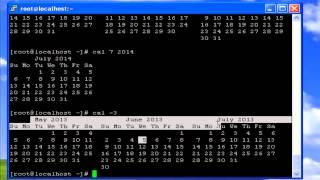 Calendar command cal)