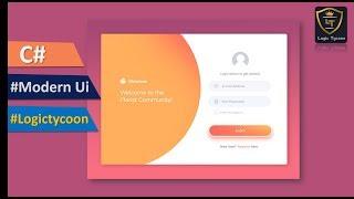 Login Form in C#-Modern Ui Designing