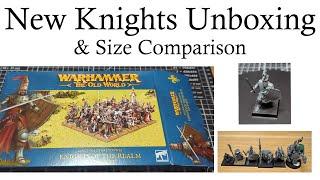 Warhammer: The Old World Knights Of The Realm On Foot Unboxing And Size Comparison