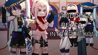 []Fandoms react | Introduction [1/8] ft: GENSHIN, NARUTO, DS, DITOEFTV, MHA | Late New Years Special