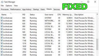 How To Fix svchost.exe High Memory & High CPU Usage Remove Svchost. exe Virus