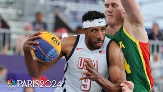 U.S. men's 3x3 team falls to Lithuania without Jimmer Fredette | Paris Olympics | NBC Sports