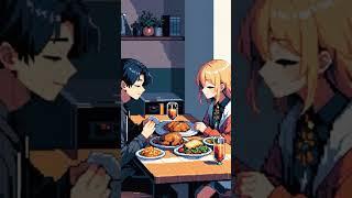 Home Date: Just us and lo-fi vibes. #lofi #aianime #pixelart #MageSpace