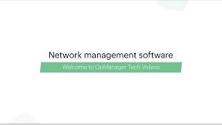 Intuitive network management software to monitor your IT infrastructure | ManageEngine OpManager