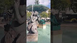 Lisbon - Rossio Square Fountain #portugal   #fountain   #visitportugal   #sculpture #place #king