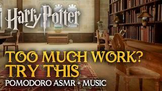 ️Harry Potter Pomodoro: 6h Intense Study Session at the Hogwarts Library  Hogwarts ASMR Timer