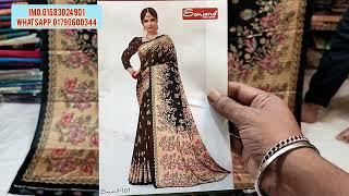 #Sanjana Designer Shamu silk party saree collection unlimited mouchak market