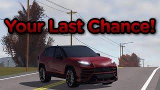 It's Your LAST CHANCE to Get a Lamborghini! - Roblox Greenville