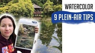 9 PLEIN AIR TIPS for watercolor artists