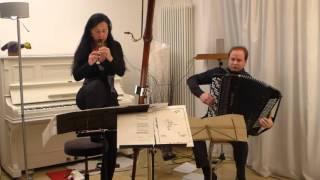 Toshio Hosokawa: Bird Fragments III played by Gudula Rosa (blockflute) & Marko Kassl (accordion)