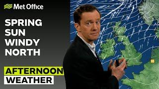 04/03/2025 – Damp and windy north, sunny south - Afternoon Weather Forecast UK – Met Office Weather