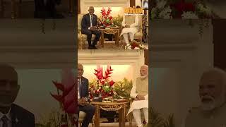 PM #modi and #maldives President Mohamed Muizzu meet in Hyderabad House in #delhi