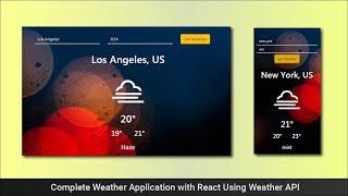 Complete Weather app Using React - Weather API