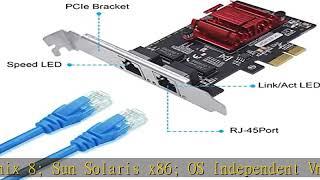 Dual-Port PCIe Gigabit Network Card 1000M PCI Express Ethernet Adapter with Intel 82575/82576 Two P