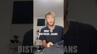 How to distress jeans #sewing #denim #jeans #denim
