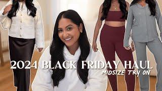 HUGE BLACK FRIDAY HAUL🫢️ | SKIMS, Aritzia, Quince, Elwood, Setactive & Everlane | Midsize Try On