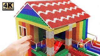 DIY - How To Build Mini House Model From 100000 Magnetic Balls ( Satisfying ) | Magnet World 4K