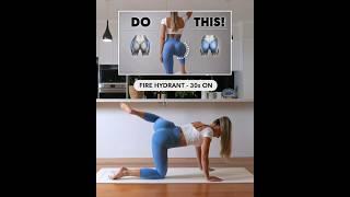 Perfect Workout to Grow Booty, Not Thighs! #fitness #bootyworkout #glutes #homeworkout