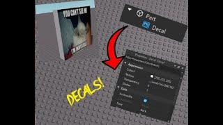 How to Put A DECAL On a Part in Roblox Studio....