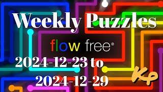 Flow Free - Weekly Puzzles - Scanline Challenge - 2024-12-23 to 29 - December 23rd to 29th 2024