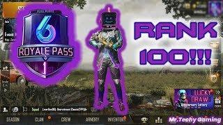 Pubg Mobile India Season 6 Royale Pass Upgrade 100 Rank Maxed Out