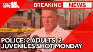Police: 2 adults, 2 juveniles shot in Southwest Baltimore