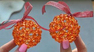 Beaded Christmas Ball Tutorial  Festive Decoration for Your Tree!