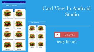 card view in android studio | grid layout in android studio | easy for us